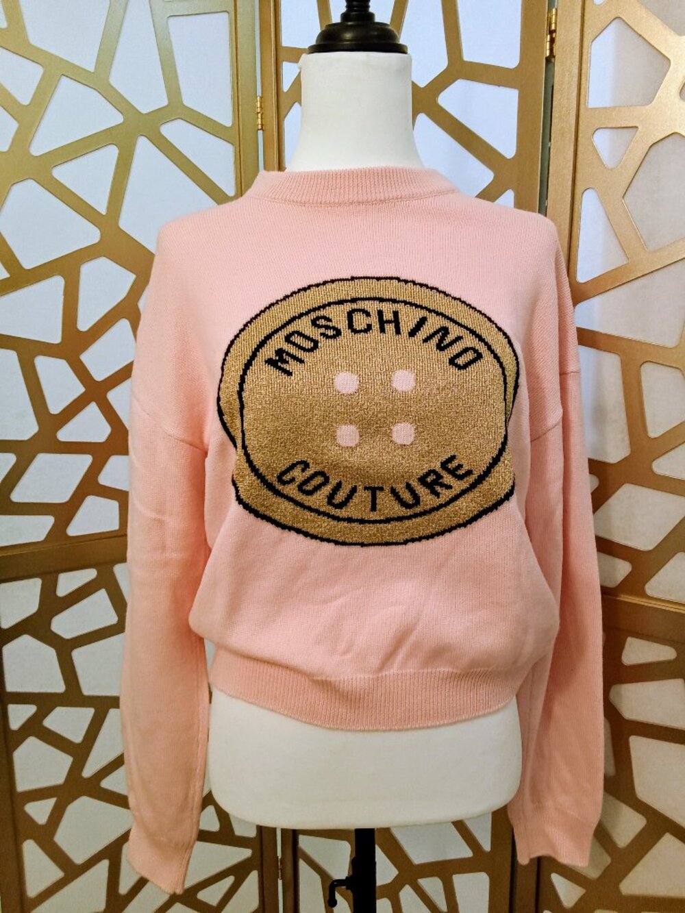 Moschino Pink Crew Neck Sweater
